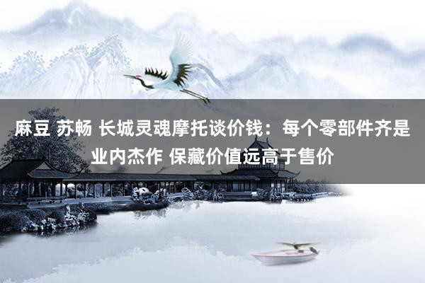 麻豆 苏畅 长城灵魂摩托谈价钱:每个零部件齐是业内杰作 保藏价值远高于售价