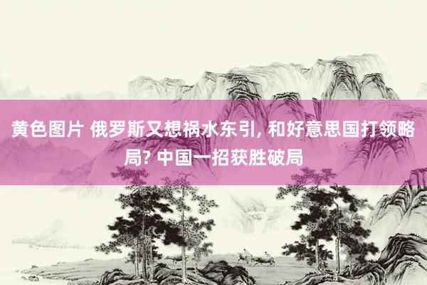 黄色图片 俄罗斯又想祸水东引, 和好意思国打领略局? 中国一招获胜破局