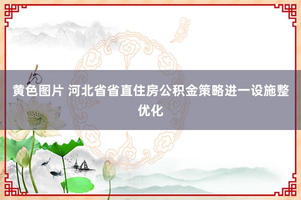 黄色图片 河北省省直住房公积金策略进一设施整优化