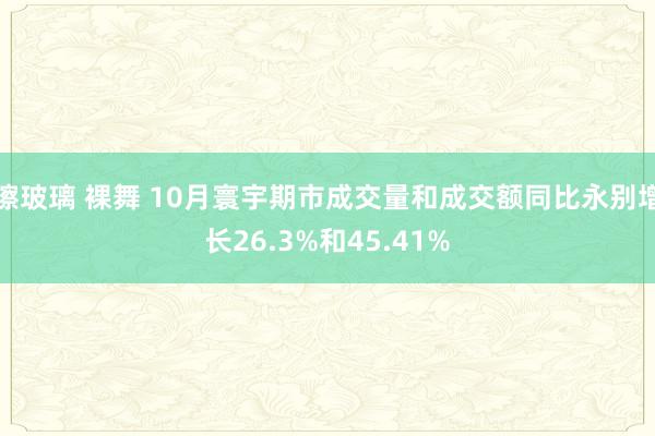擦玻璃 裸舞 10月寰宇期市成交量和成交额同比永别增长26.3%和45.41%