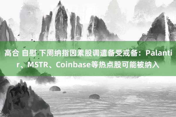 高合 自慰 下周纳指因素股调遣备受戒备：Palantir、MSTR、Coinbase等热点股可能被纳入