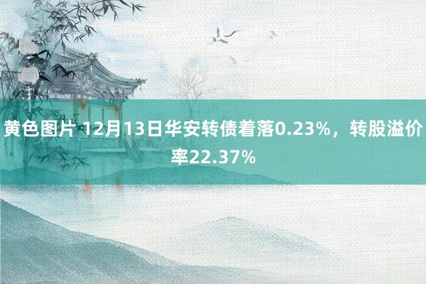黄色图片 12月13日华安转债着落0.23%，转股溢价率22.37%