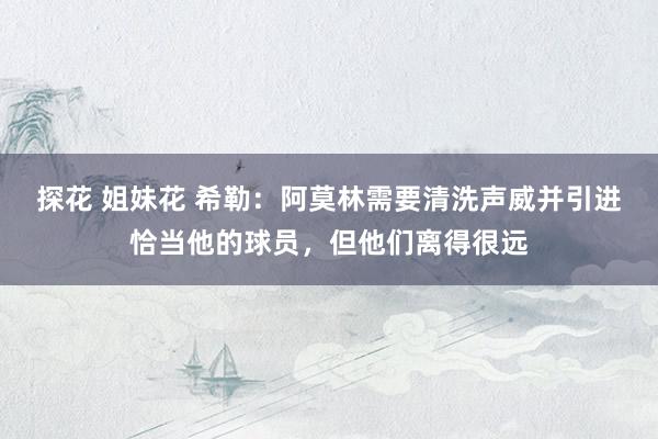 探花 姐妹花 希勒：阿莫林需要清洗声威并引进恰当他的球员，但他们离得很远
