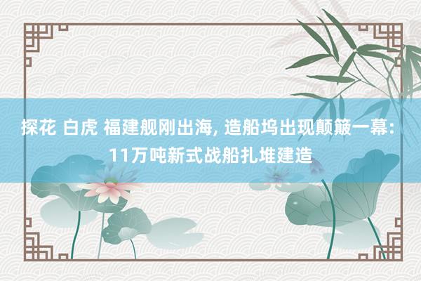 探花 白虎 福建舰刚出海, 造船坞出现颠簸一幕: 11万吨新式战船扎堆建造