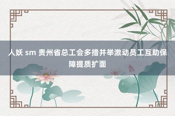 人妖 sm 贵州省总工会多措并举激动员工互助保障提质扩面