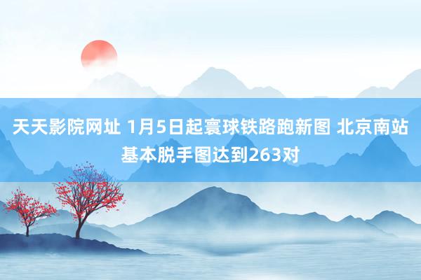 天天影院网址 1月5日起寰球铁路跑新图 北京南站基本脱手图达到263对