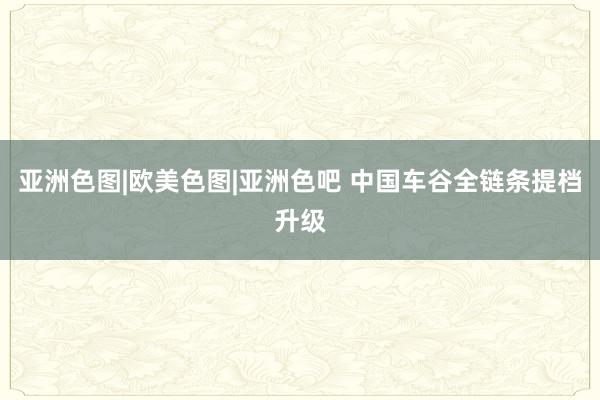 亚洲色图|欧美色图|亚洲色吧 中国车谷全链条提档升级