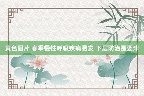 黄色图片 春季慢性呼吸疾病易发 下层防治是要津