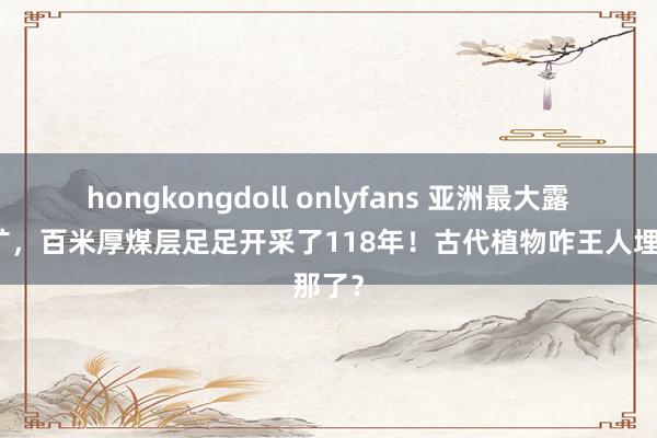 hongkongdoll onlyfans 亚洲最大露天煤矿，百米厚煤层足足开采了118年！古代植物