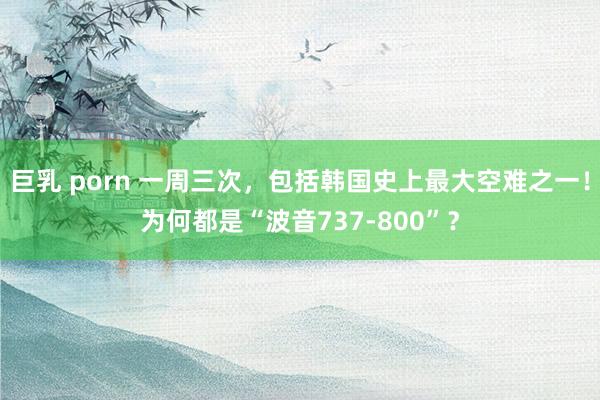 巨乳 porn 一周三次，包括韩国史上最大空难之一！为何都是“波音737-800”？