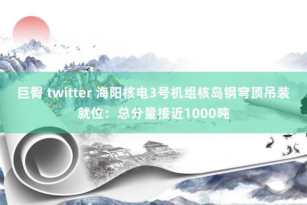 巨臀 twitter 海阳核电3号机组核岛钢穹顶吊装就位：总分量接近1000吨