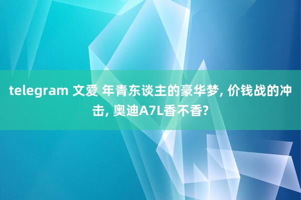 telegram 文爱 年青东谈主的豪华梦, 价钱战的冲击, 奥迪A7L香不香?