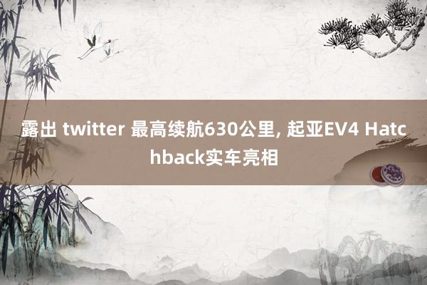 露出 twitter 最高续航630公里, 起亚EV4 Hatchback实车亮相