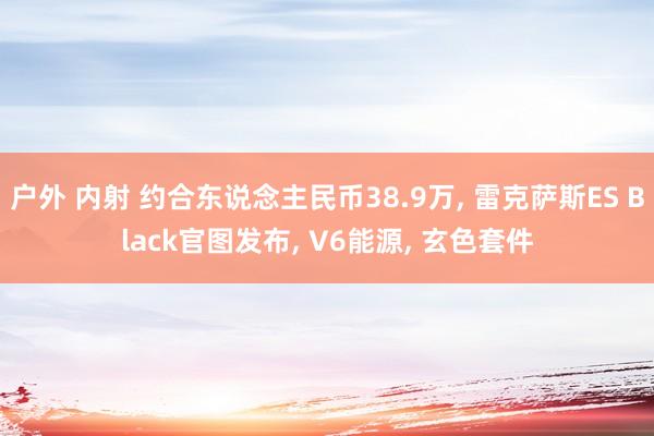 户外 内射 约合东说念主民币38.9万, 雷克萨斯ES Black官图发布, V6能源, 玄色套件