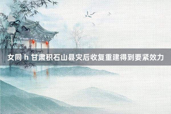 女同 h 甘肃积石山县灾后收复重建得到要紧效力