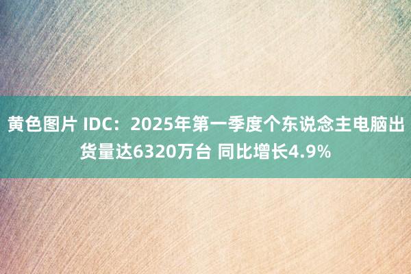 黄色图片 IDC：2025年第一季度个东说念主电脑出货量达6320万台 同比增长4.9%