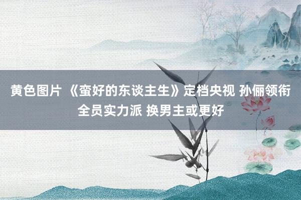 黄色图片 《蛮好的东谈主生》定档央视 孙俪领衔全员实力派 换男主或更好