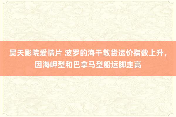 昊天影院爱情片 波罗的海干散货运价指数上升，因海岬型和巴拿马型船运脚走高