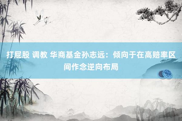 打屁股 调教 华商基金孙志远：倾向于在高赔率区间作念逆向布局