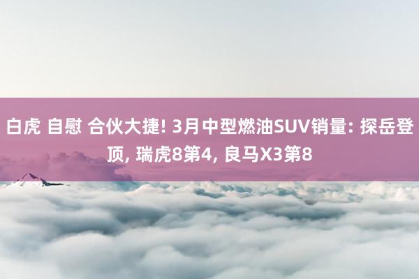 白虎 自慰 合伙大捷! 3月中型燃油SUV销量: 探岳登顶, 瑞虎8第4, 良马X3第8
