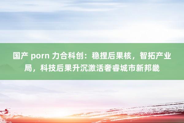 国产 porn 力合科创：稳捏后果核，智拓产业局，科技后果升沉激活奢睿城市新邦畿