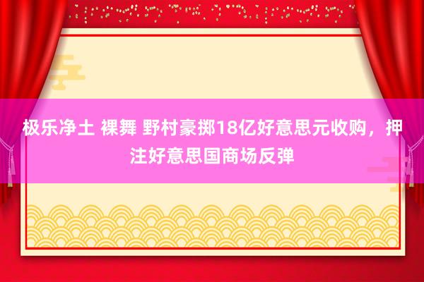 极乐净土 裸舞 野村豪掷18亿好意思元收购，押注好意思国商场反弹