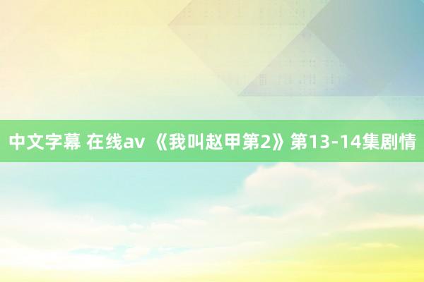 中文字幕 在线av 《我叫赵甲第2》第13-14集剧情