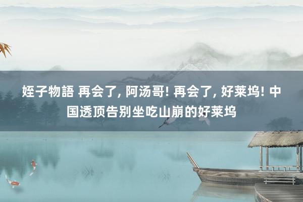 姪子物語 再会了， 阿汤哥! 再会了， 好莱坞! 中国透顶告别坐吃山崩的好莱坞